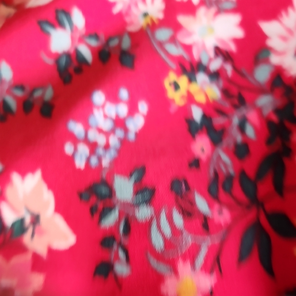 LOFT Floral Red Ruffled Dress - Picture 6 of 6